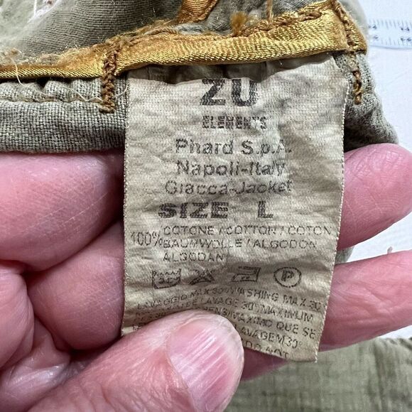 Zu Elements Giacca Jaime Green Embroidered Military Jacket Made In Italy 100% Co - Picture 10 of 10